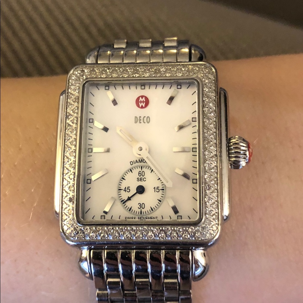 MICHELE watch -Diamond, pearl & stainless steel 💎